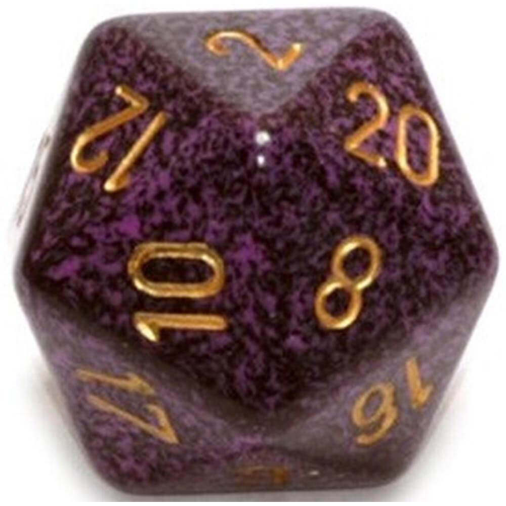  D20 Würfel gesprenkelt (34mm)