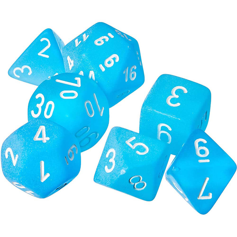 D7 Die Set Dice Frosted Poly (7 dobbelstenen)