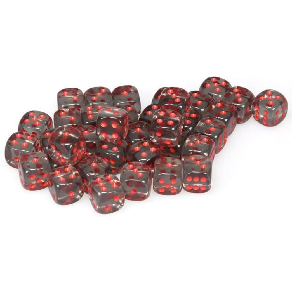 D6 DICE TRANSLUCENT 12MM (36 DICE)