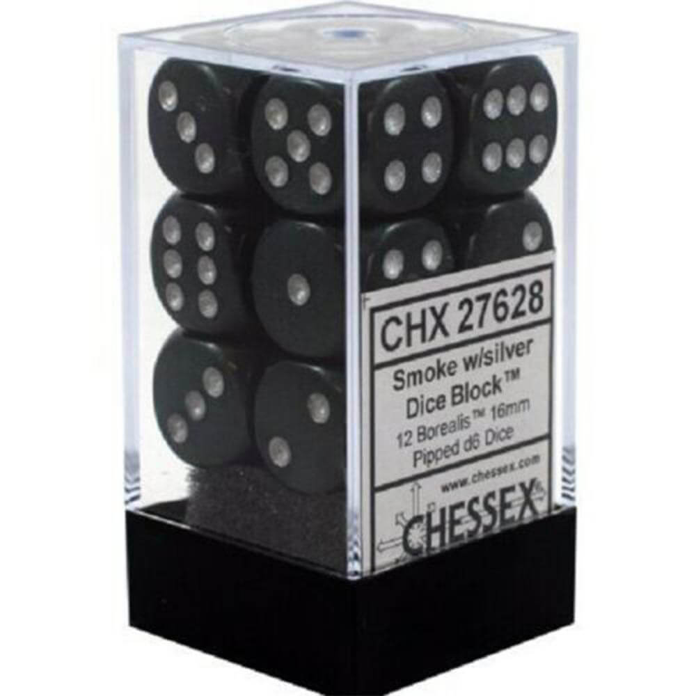 D6 DICE BOREALIS 16MM (12 DICE)