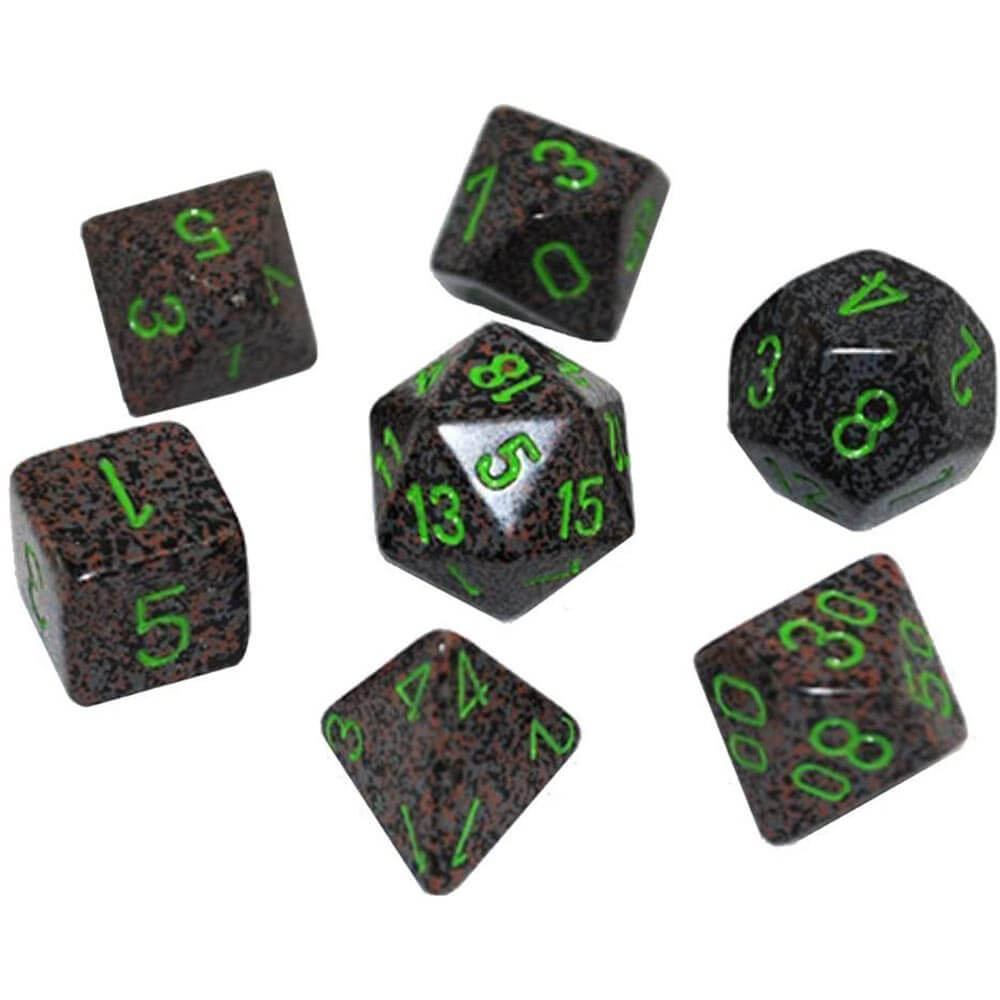 D7 Die Set Dice Speckled Poly (7 terninger)