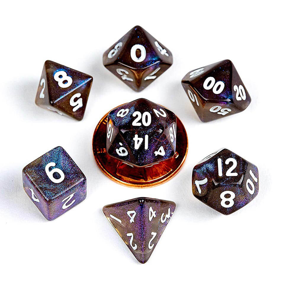 MDG Acryl 10 mm Poly Dice Set Stardust