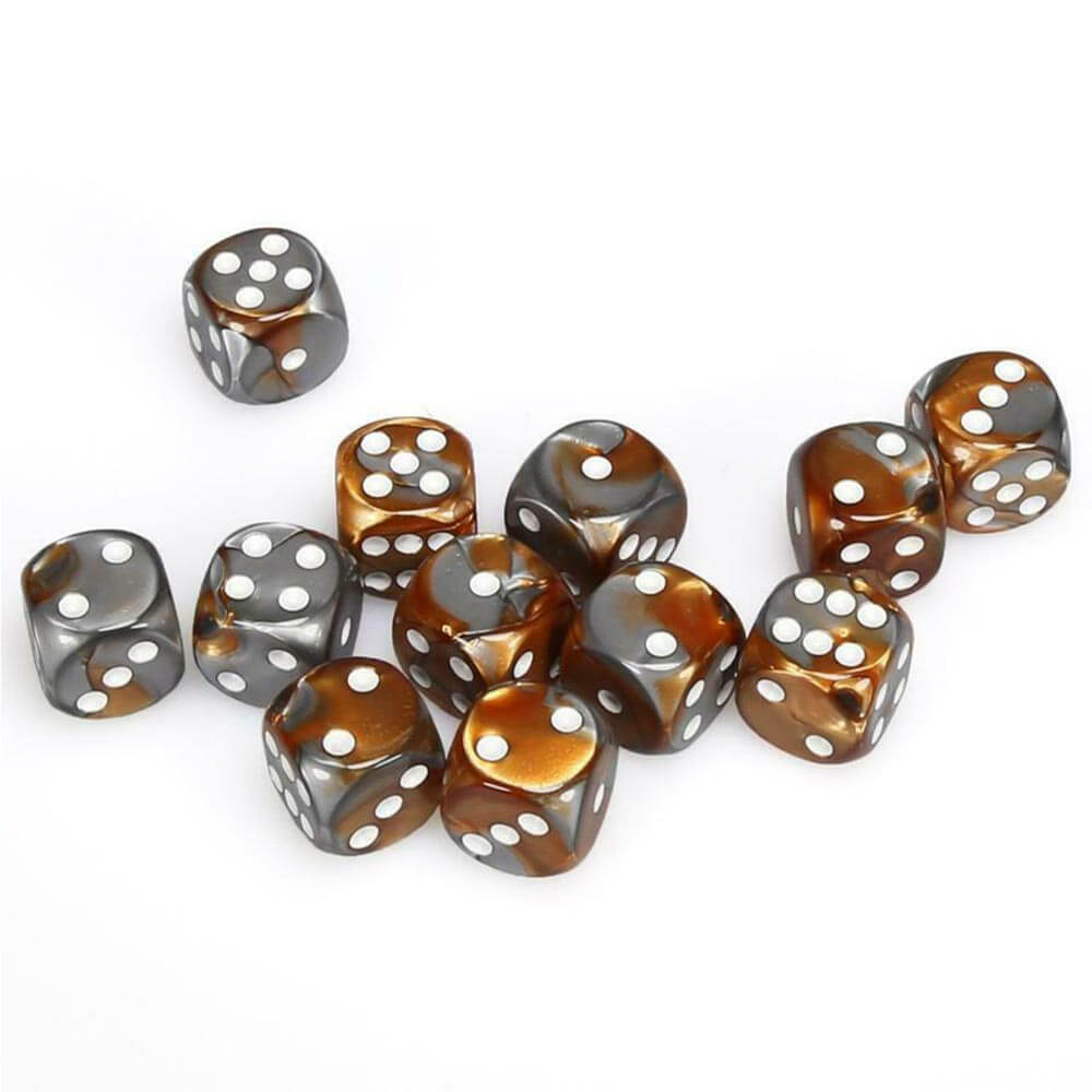 D6 DICE Gemini 16 mm (12 dobbelstenen)