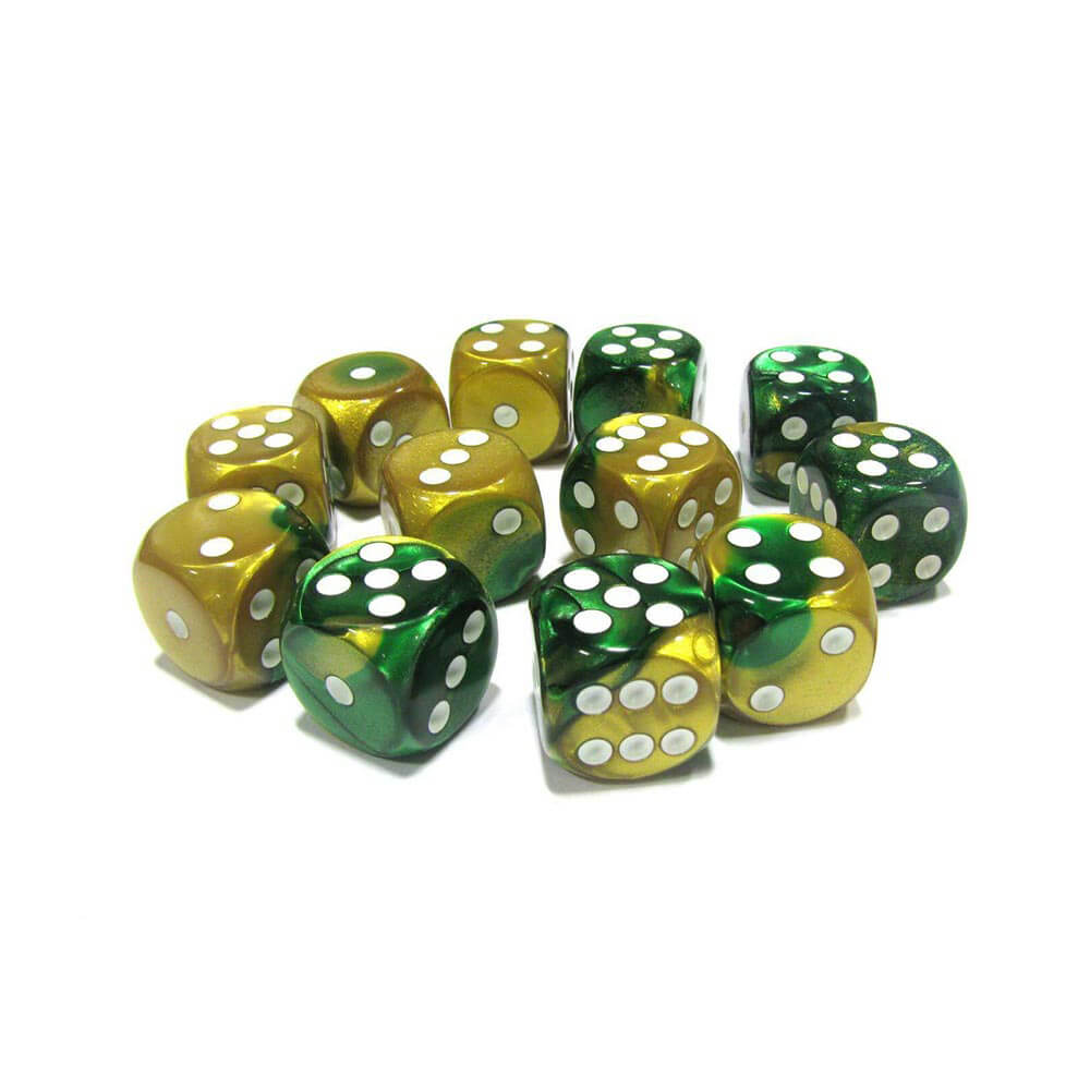 D6 DICE Gemini 16 mm (12 dobbelstenen)