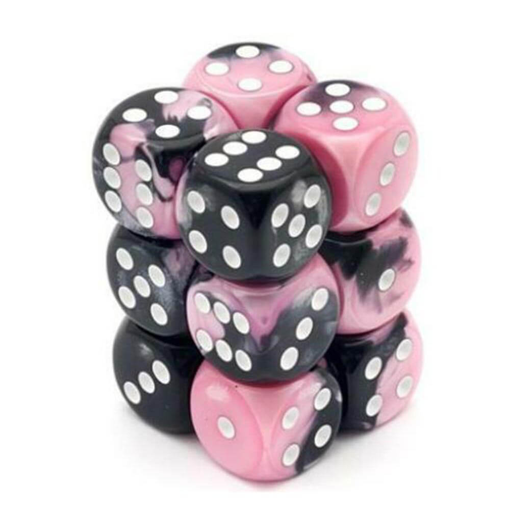 D6 DICE Gemini 16 mm (12 dobbelstenen)