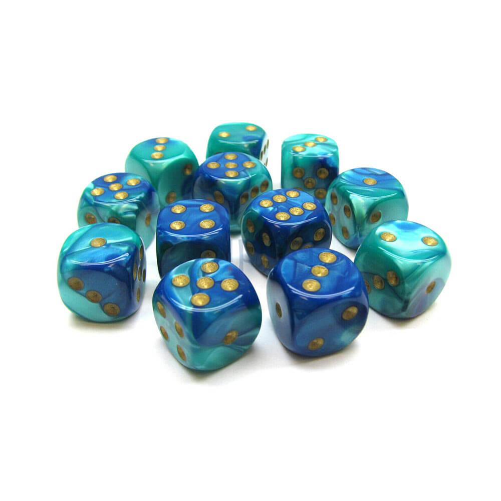 D6 DICE Gemini 16 mm (12 dobbelstenen)