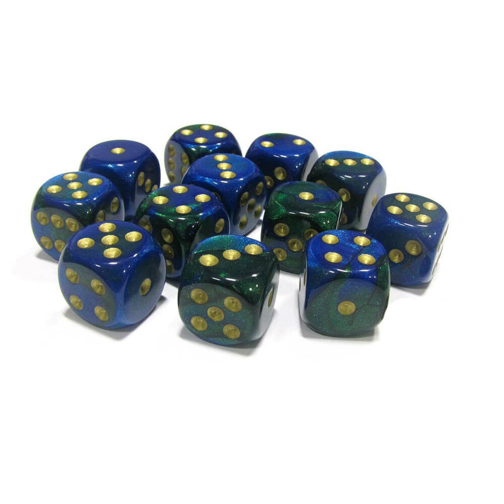 D6 DICE Gemini 16 mm (12 dobbelstenen)