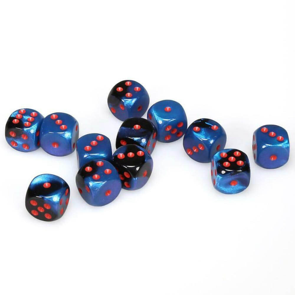 D6 DICE Gemini 16 mm (12 dobbelstenen)