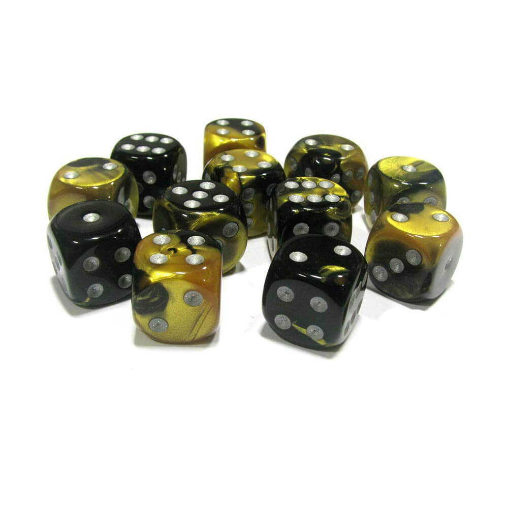 D6 DICE Gemini 16 mm (12 dobbelstenen)