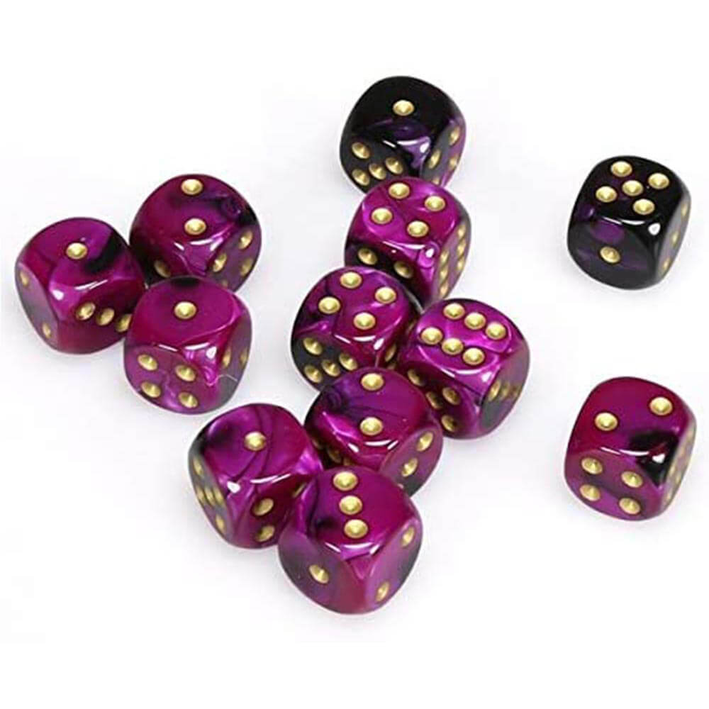 D6 DICE Gemini 16 mm (12 dobbelstenen)