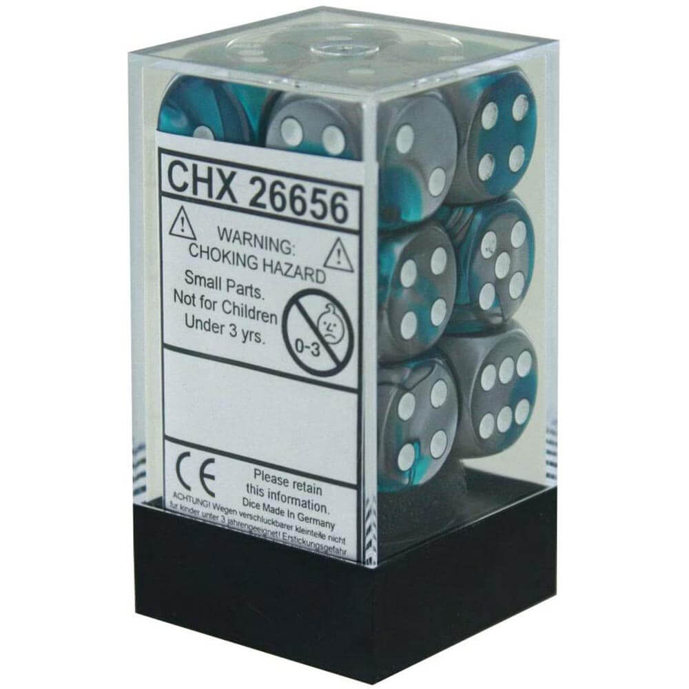 D6 DICE Gemini 16 mm (12 dobbelstenen)