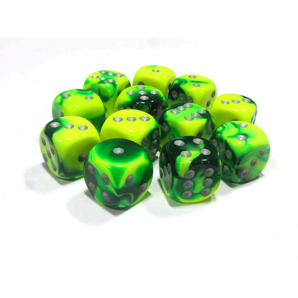 D6 DICE Gemini 16 mm (12 dobbelstenen)