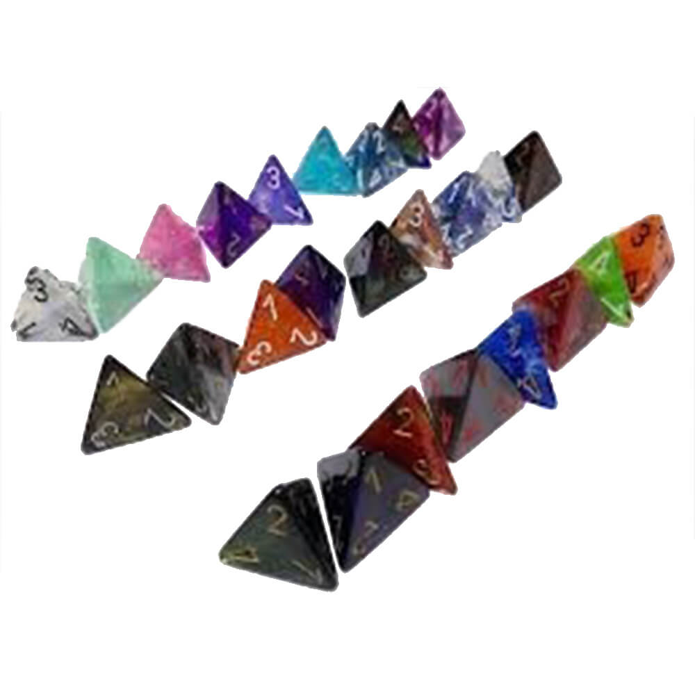 D4 Dice Assorted Loose Polyhedral (50 Dice)