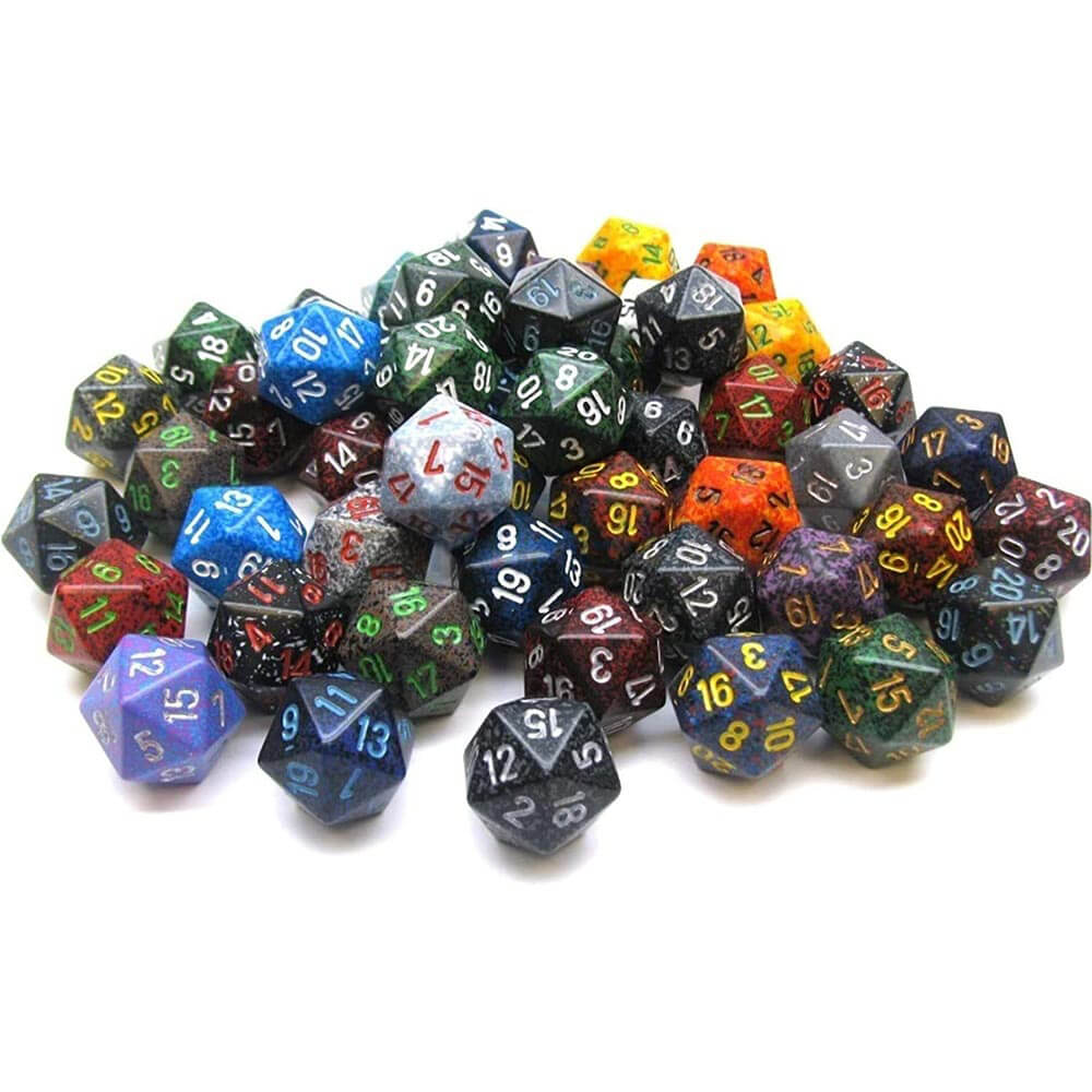 D20 dadi assortiti poliedrici allentati (50 dadi)