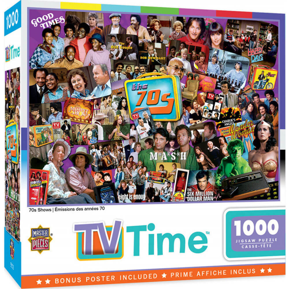 Masterpieces tv -tijd toont 1000 pc puzzel