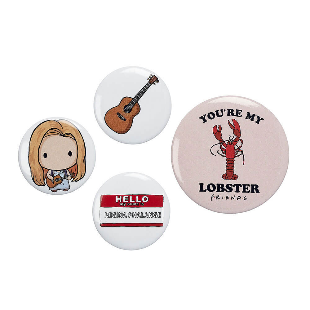 Friends Button Badge (Set of 4)