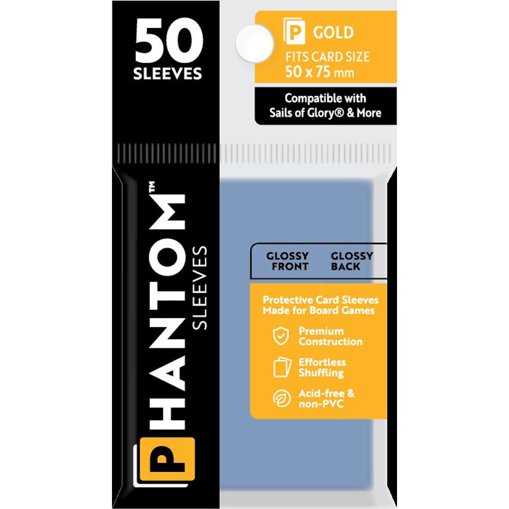 Gold Phantom Rleeves 50pcs (50 x 75 mm)