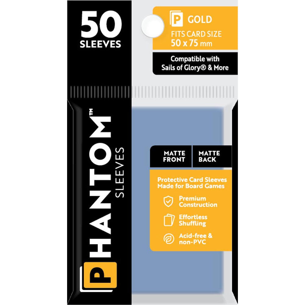 Gold Phantom Sleeves 50pcs (50x75 mm)