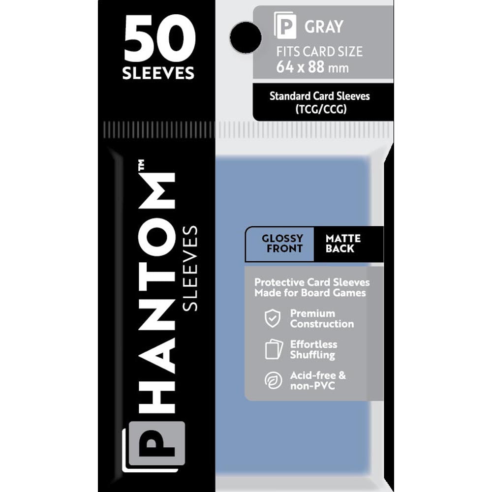 Grey Phantom Rleeves 50pcs (64x88 mm)