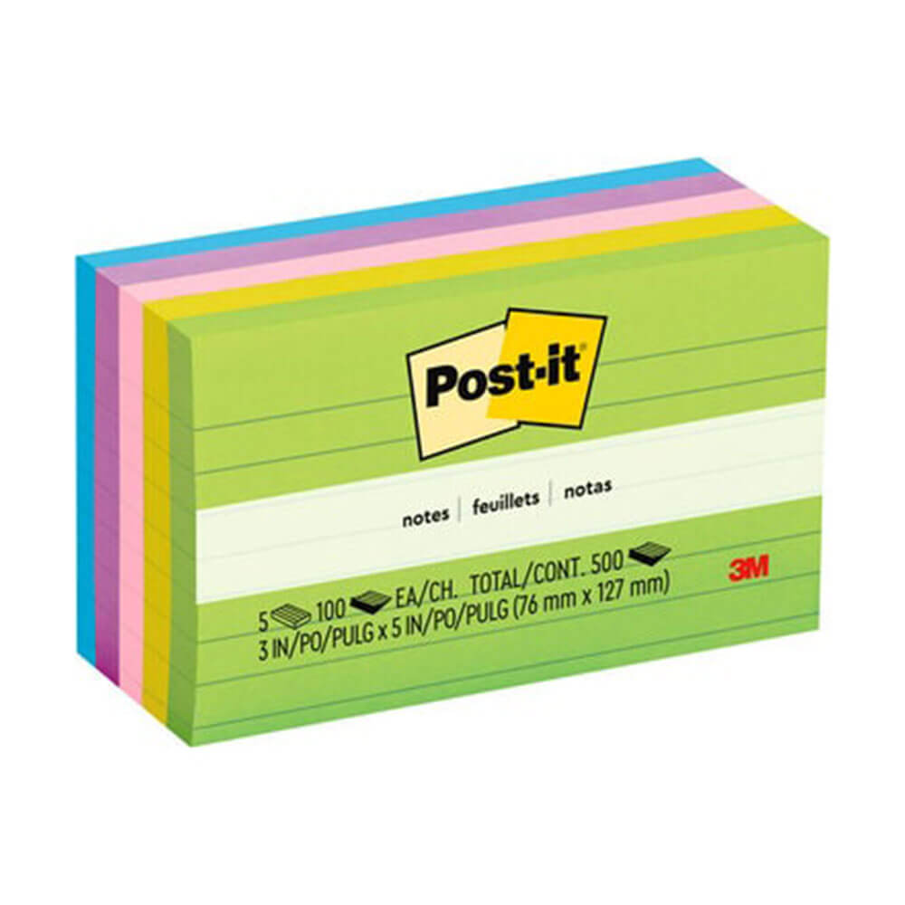 Note post-it foderato 73x123mm (5pk)