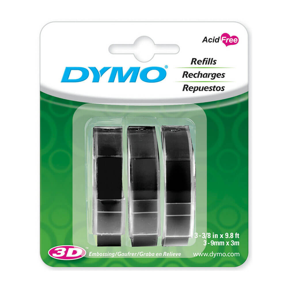 Etiqueta de cinta adhesiva de Dymo 9mmx3m (3pk)