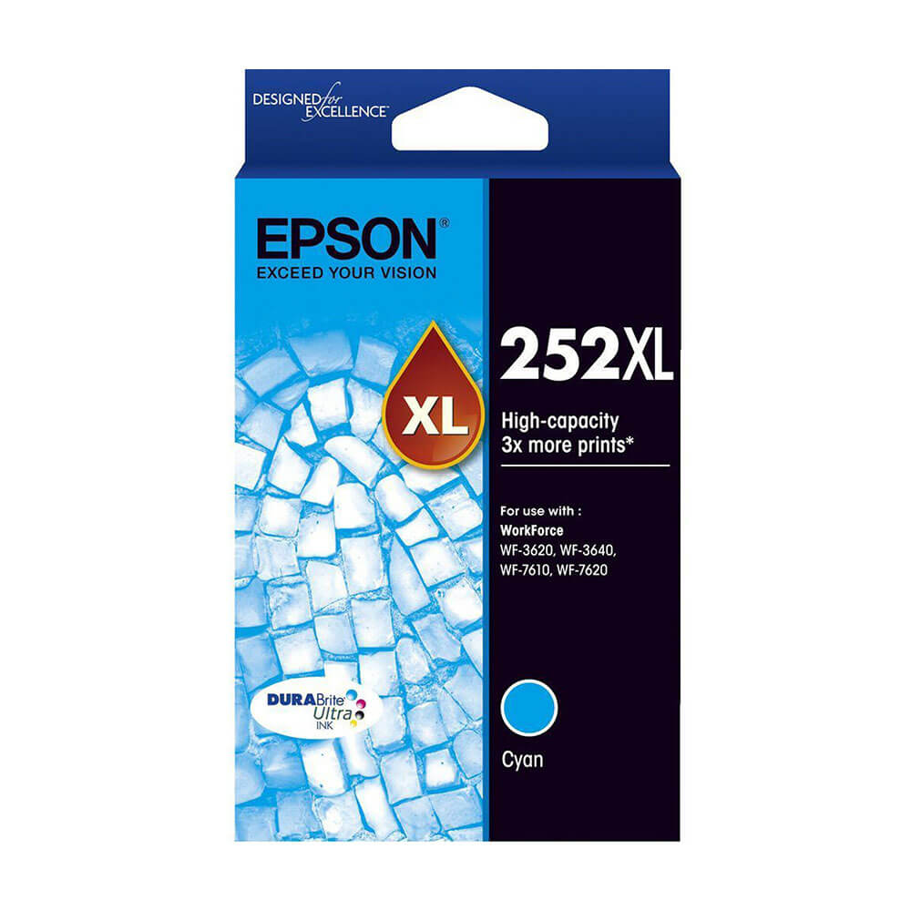 Epson højkapacitet inkjetpatron 252xl