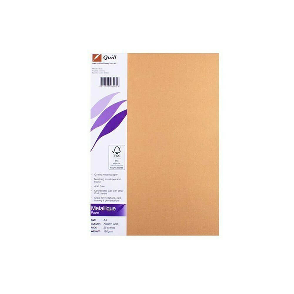 Quill A4 Metalique Paper (25pk)