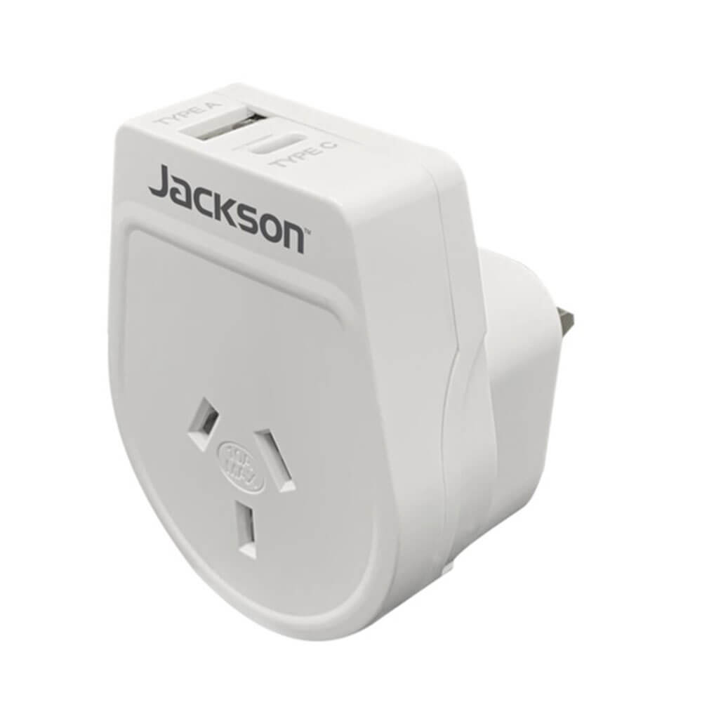 Jackson Industries Uitbound USB-A & C Travel Adapter