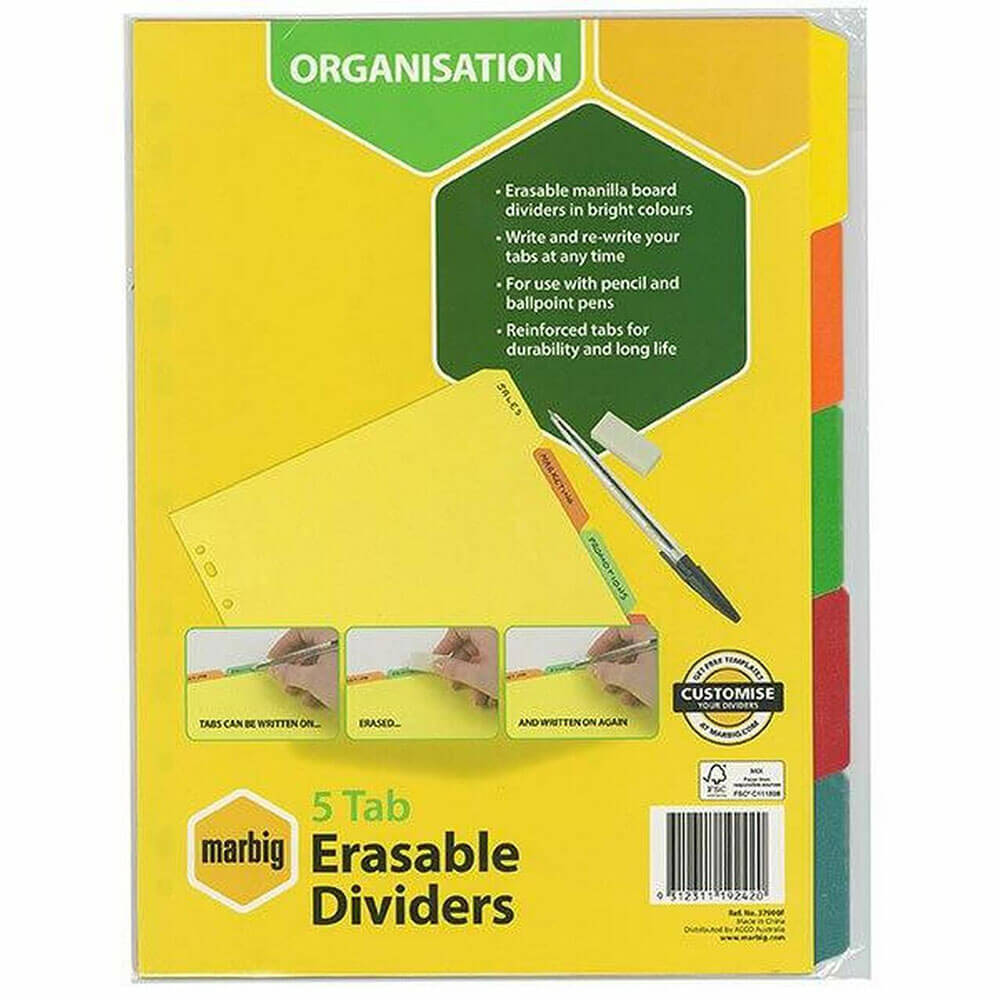 Dividers cancellabili Marbig Manilla (A4)