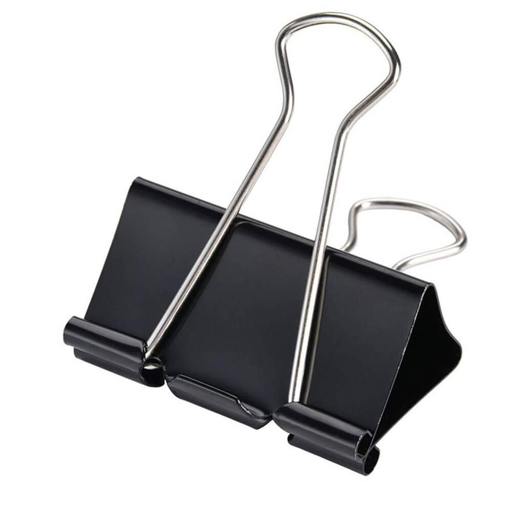 Clips de marbig plegable 12/caja (negro)