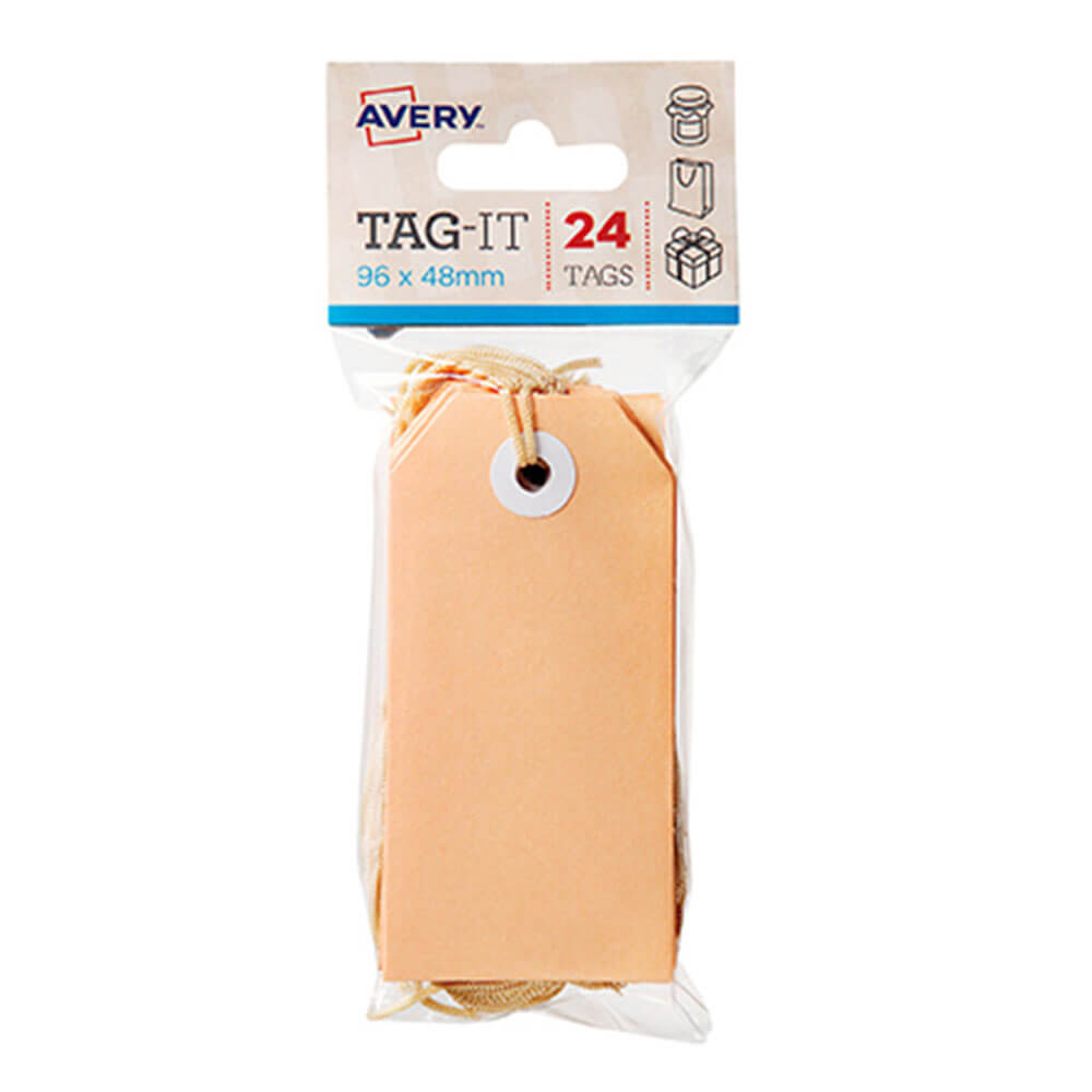 Avery -Tags mit String 24PK (96x48mm)