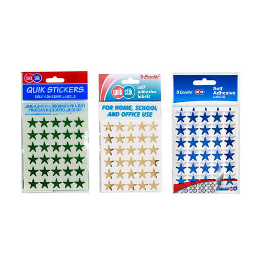 Quik Stik Stars Label (Pack of 10)