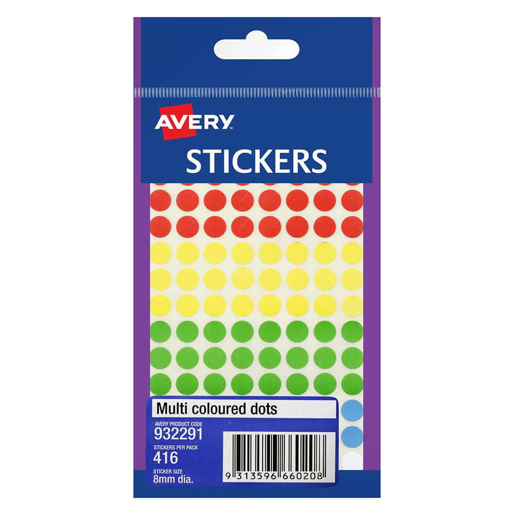 Avery f/p dot label 8 mm (pakket van 10)