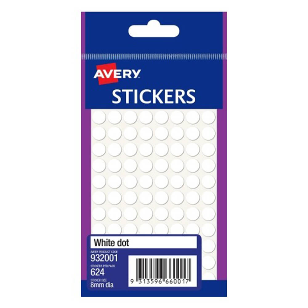 Avery F/P Dot Label 8mm (paket med 10)