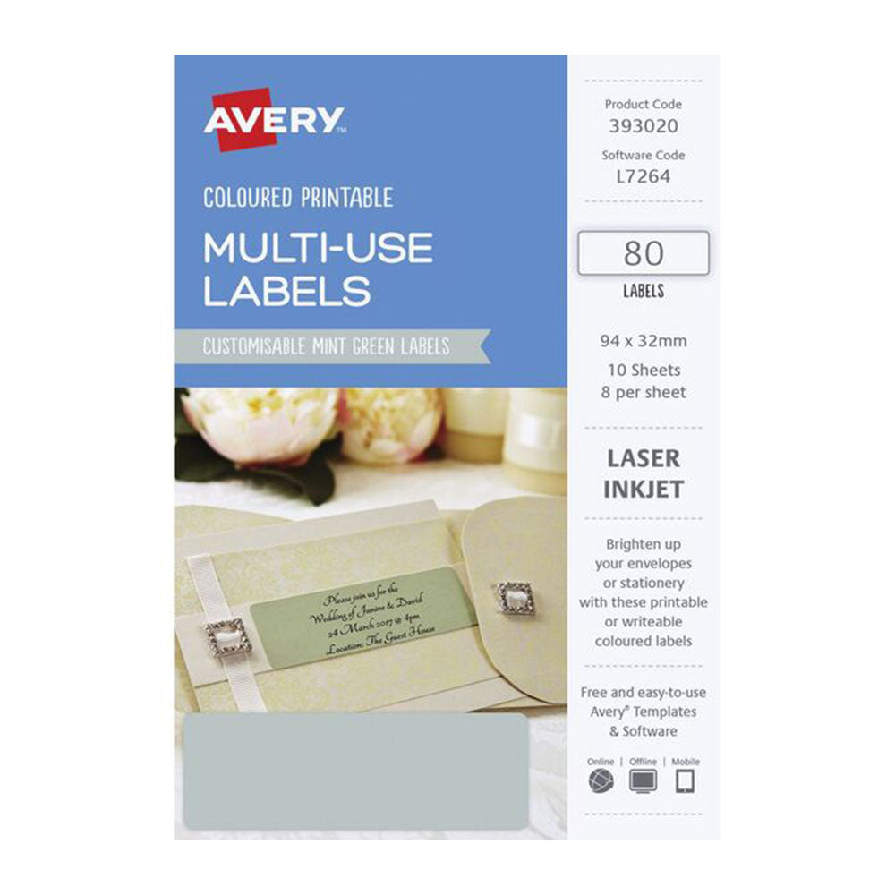 Avery Rectangular Laser Label 80st (94x32mm)