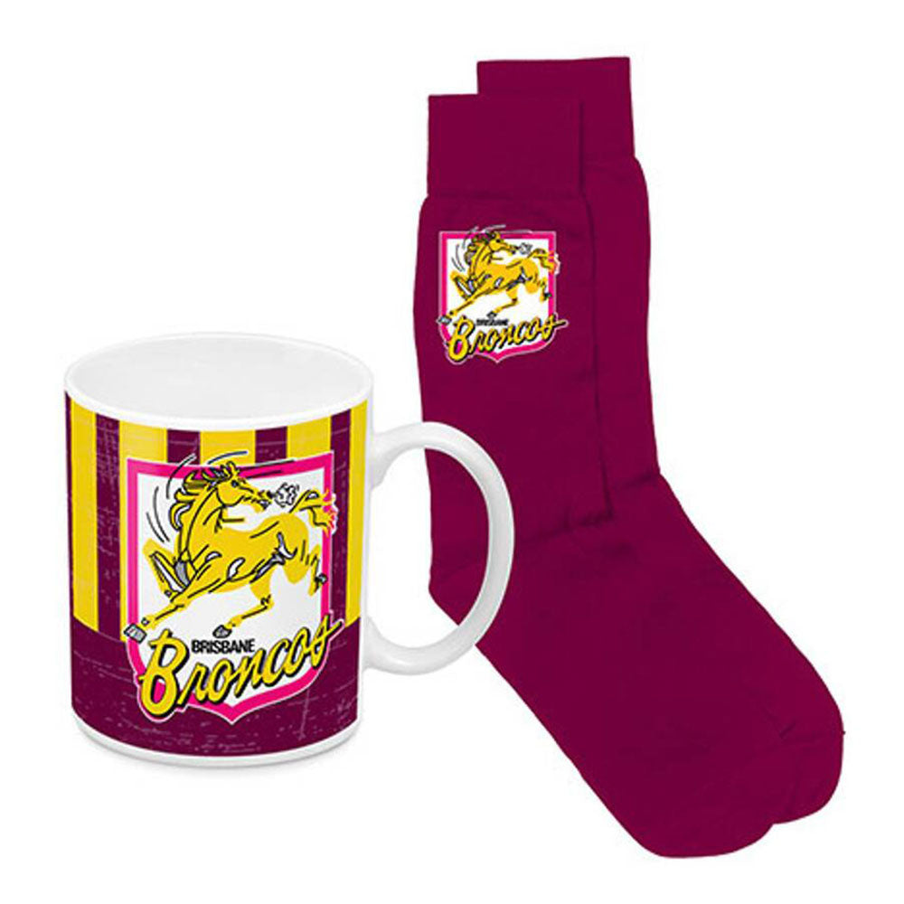 NRL Coffee Mug & Adult Socks Gift Pack 330 ml