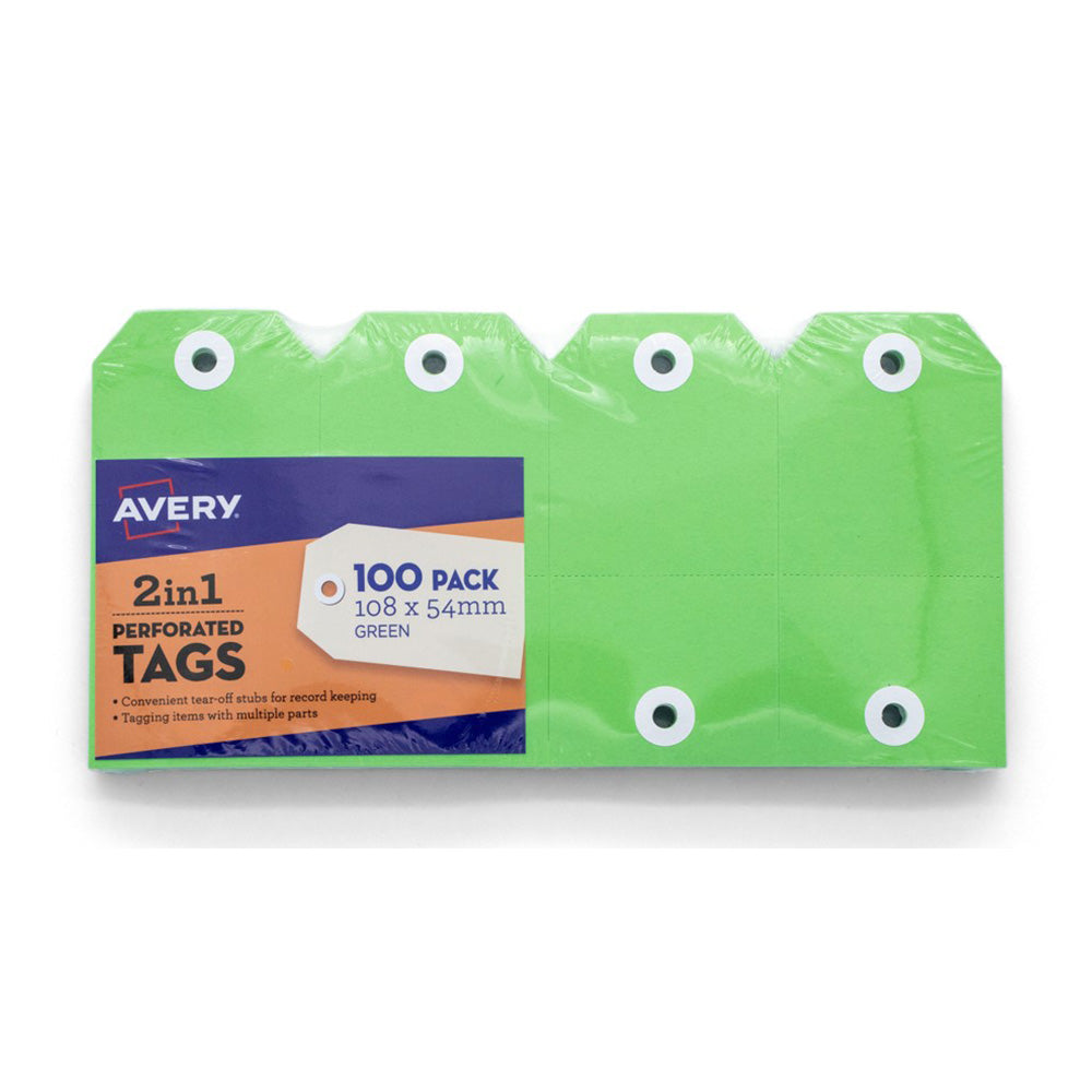 Avery 2-in-1 Kraft-tag (pakket van 100)