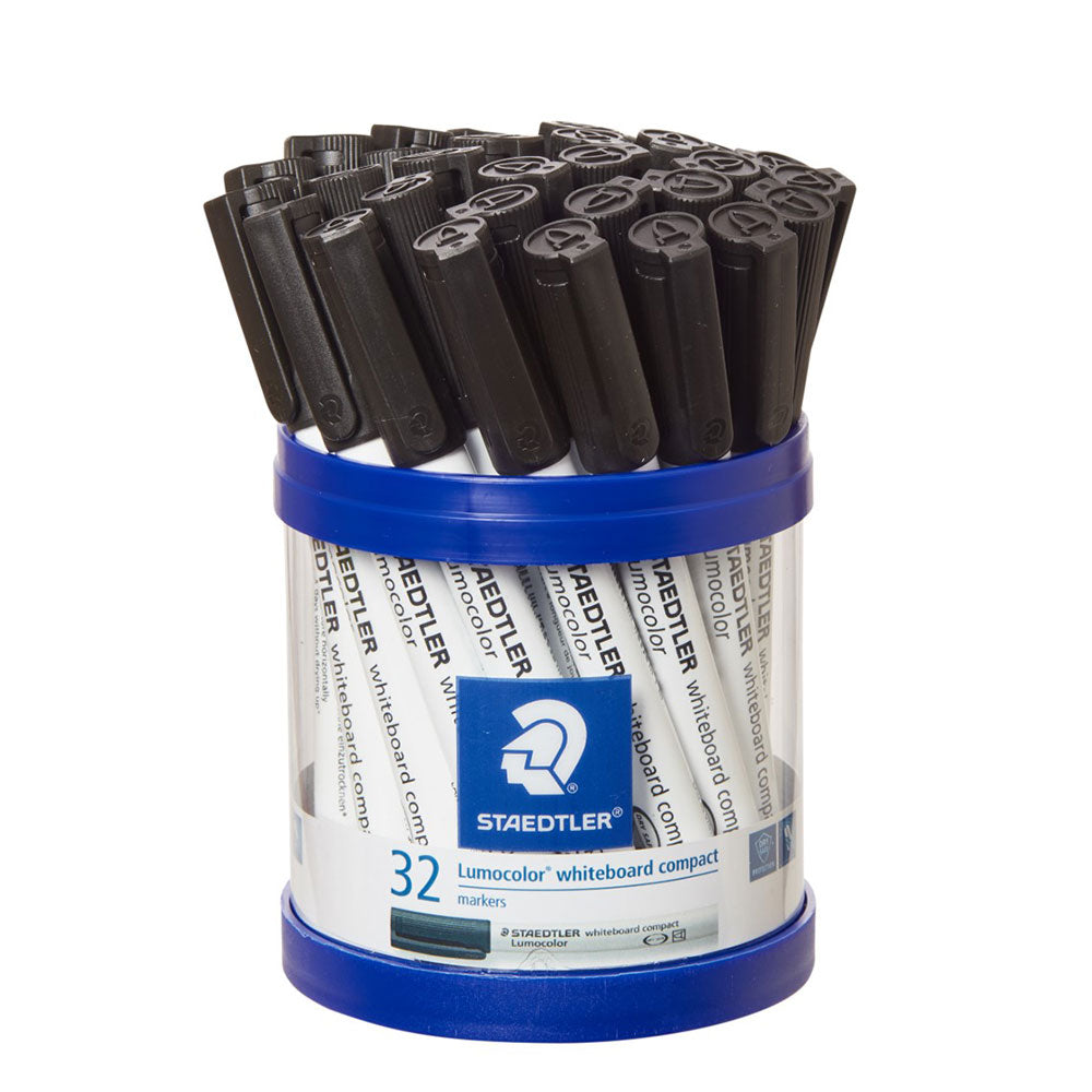 Staedtler 341 Compact Bullet Whiteboard Market 32pcs (Black)