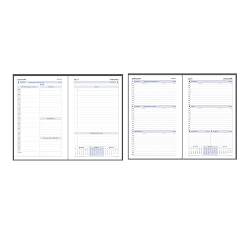 Collins Debden 7 Ring 2024 Calendar Dayplanner Refill