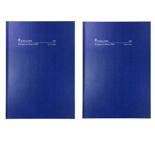 Collins Debden Kingsgrove A5 2024 Diary (Blue)