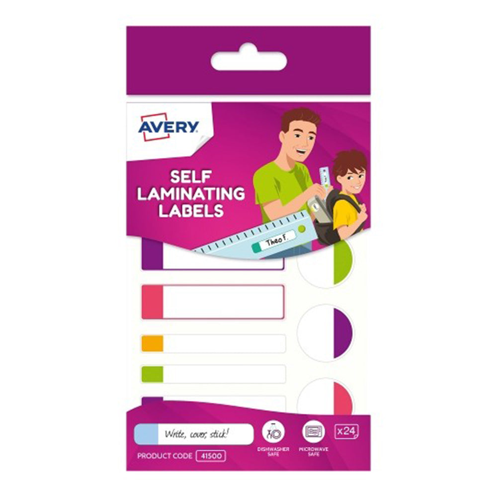 Avery Kids Self Laminering Label 24pcs