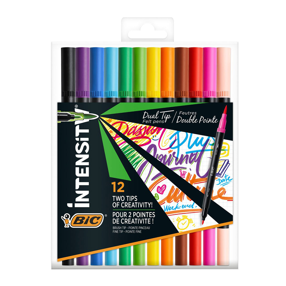 Bic Intensity 0.7mm Dual Tip Marker (Pack of 12)