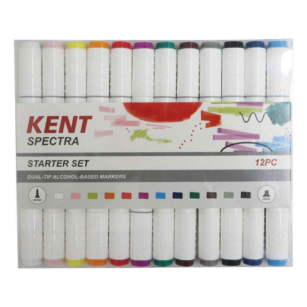 Kent Spectraグラフィックデザインマーカーセット12pcs