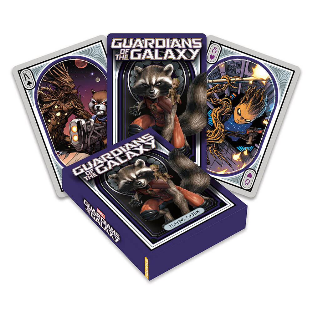 Aquarius Guardians of the Galaxy jugando a las cartas