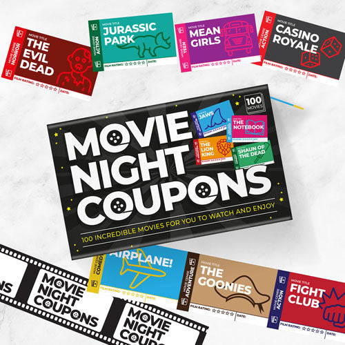 Movie Night Coupons Card Game