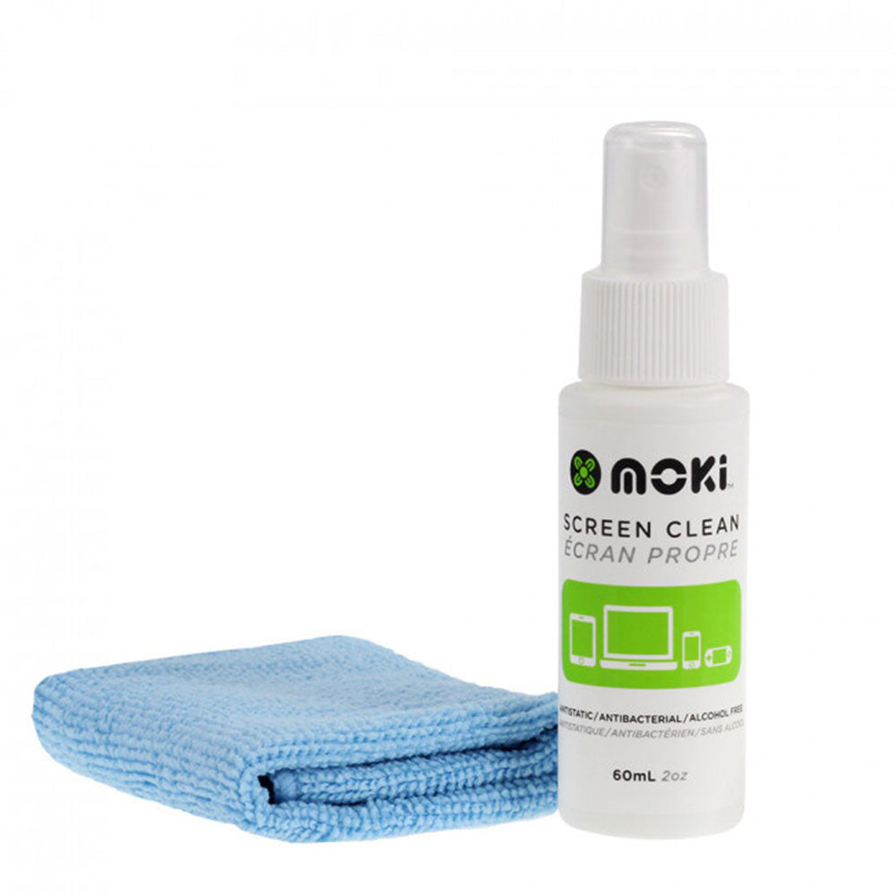 Moki skjermrenser spray med mikrofiberduk