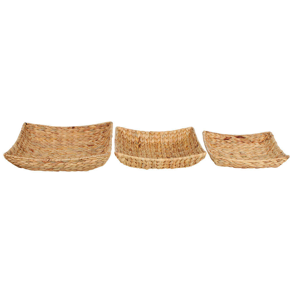 Hyace Square Hyacinth Wire Basket Set of 3 (36x36x7cm)