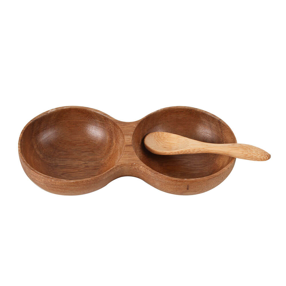 Antonine Acacia Wood Bowl e colher