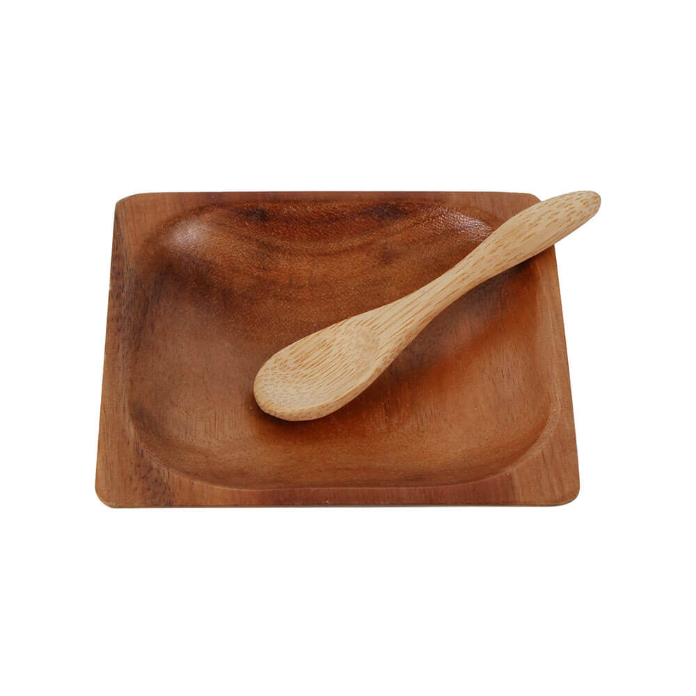 Antonine Acacia Wood Bowl e colher