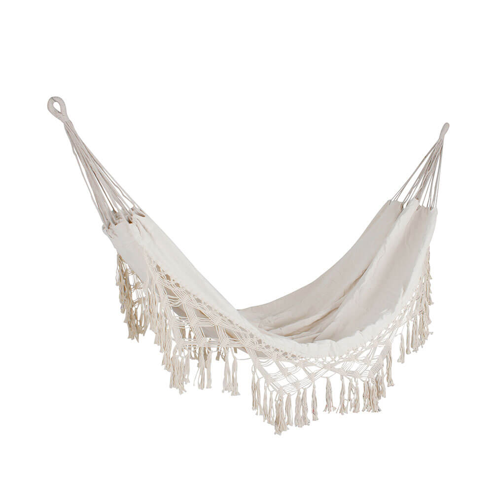 Chill Macrame Style Canvas Hammock (200x140 cm)